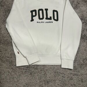 Ralph Lauren White Crewneck Sweater for Men